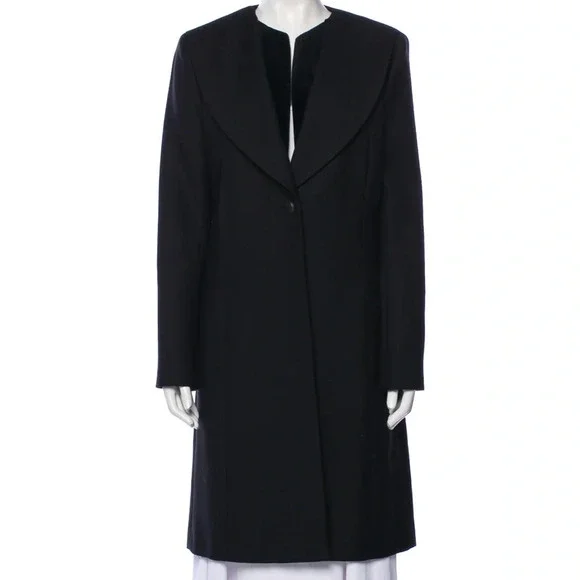 Balenciaga Virgin Wool Black Coat